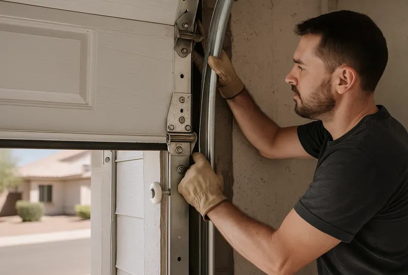 Off Track Door Repair in Goldenrod